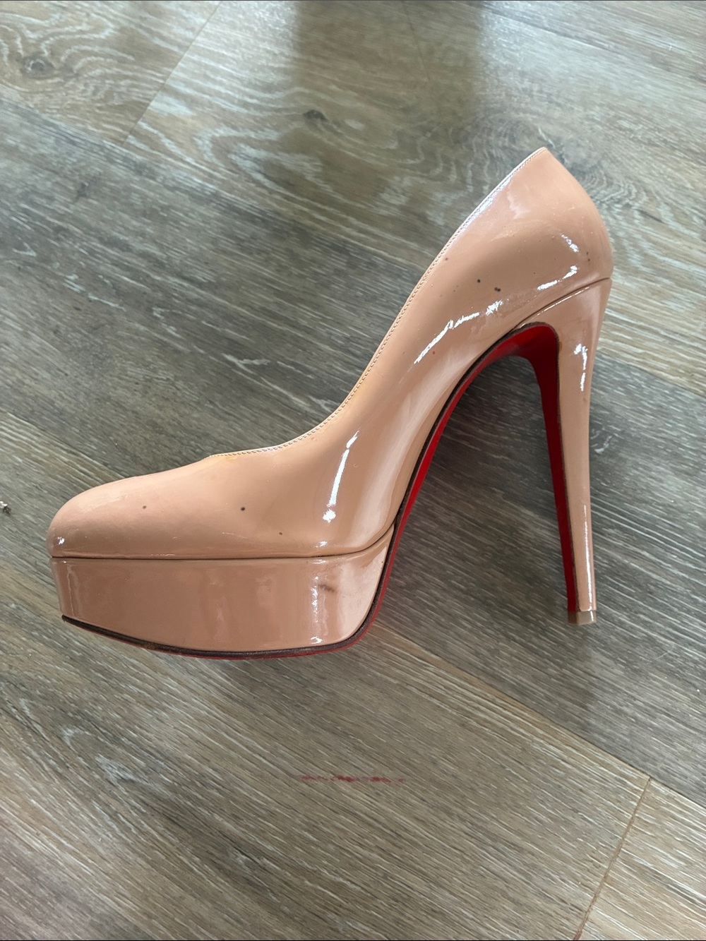 Christian Louboutin Bianca Nude Platform Stiletto Heels - Picture 3 of 12